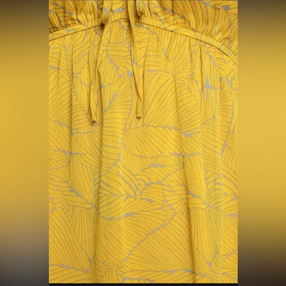 Definitely Darling Yellow Tropical Print Puff Sleeve Mini Dress - Picture 5 of 6